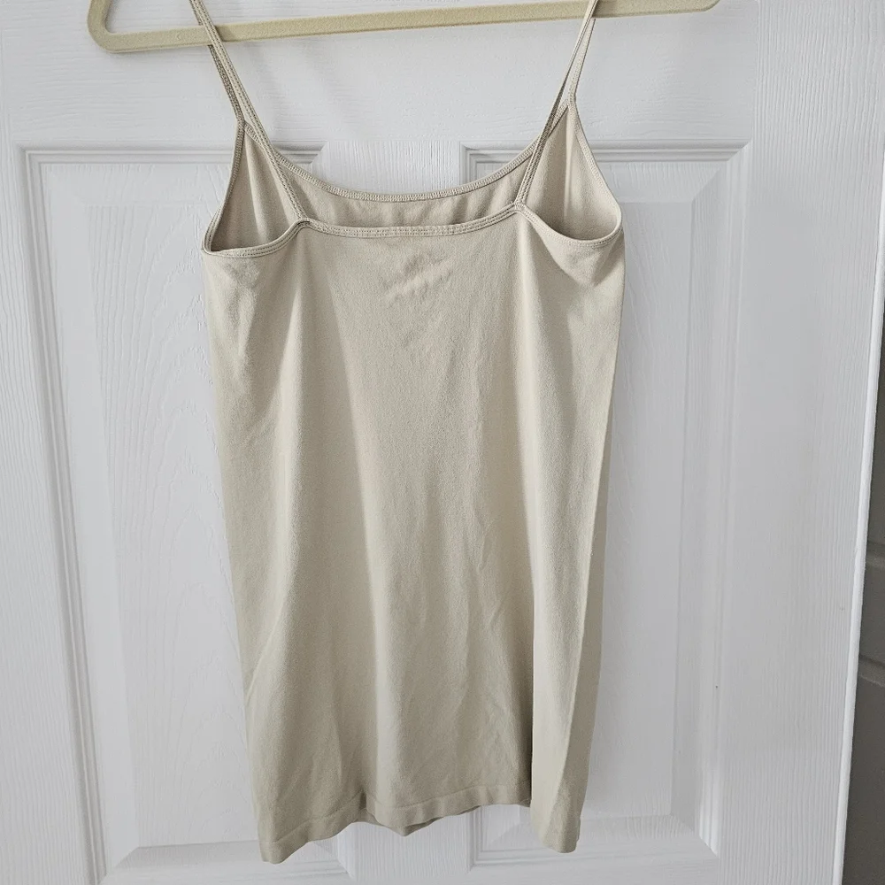 4 for $25 Beige Stretchy Spaghetti Strap Tank Top - Picture 3 of 8